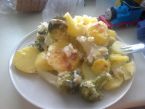 Recept Smetanové zapečené brambory s brokolicí