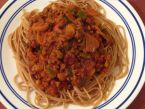 Špagety s drůbežími jatýrky
