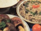 Rýže s houbami a vařeným masem
