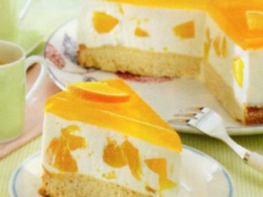 Broskvovopomerančový dort - bio kvalita