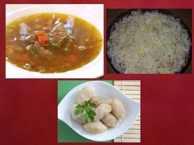Oběd 24 - Hovězí polévka a šunkové nudle
