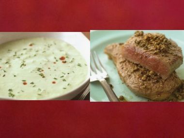 Sváteční oběd 17 - Avokádová polévka a Biftek s pepřem