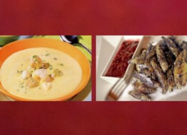 Oběd 89 - Květáková polévka s knedlíčky a Nudle s šedým mákem