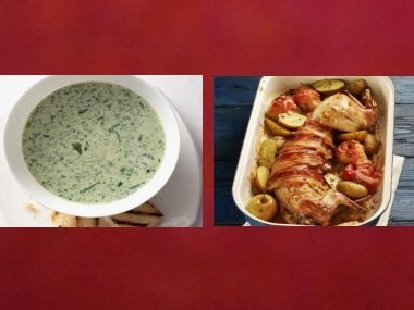Oběd 94 - Zelená polévka a Králík na česneku