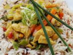 Thajské curry s barevnou rýží