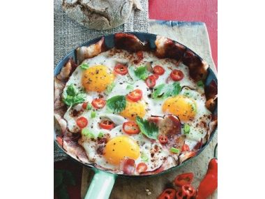 Slaninová omeleta - snídaně na vidličku