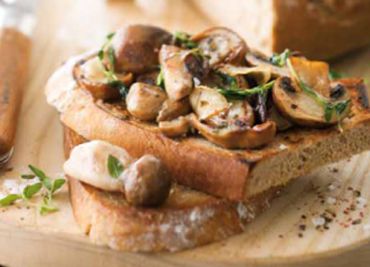 Česnekovo-houbové chleby
