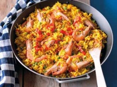 Paella s krevetami