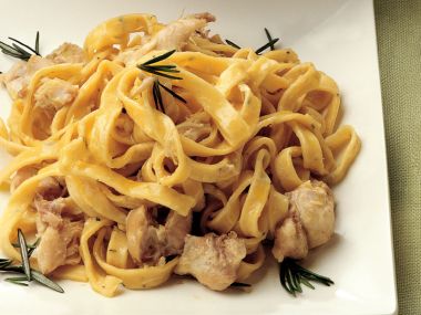 Recept Tagliatelle s parmezánovou omáčkou a liškami