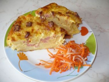 Recept Bramborový nákyp s uzeninou