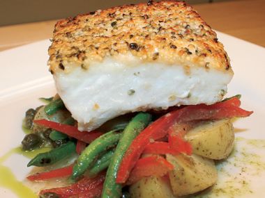 Recept Halibut v sezamové krustě