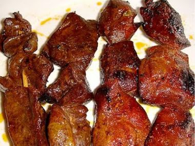 Recept Pečená játra špikovaná slaninou