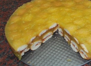 Recept Piškotový dort s jablky