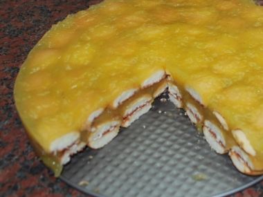 Recept Piškotový dort s jablky