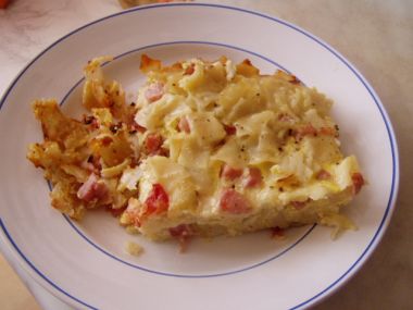 Recept Zapečené těstoviny s uzeným masem