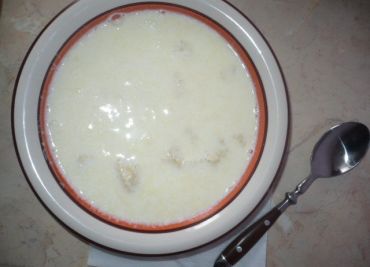 Mléčná polévka s houbami