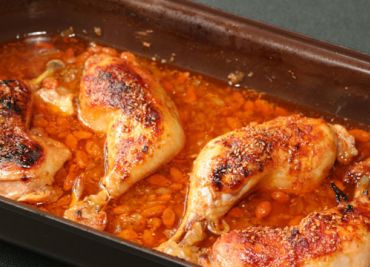 Recept Pečená kuřecí stehna s masovou nádivkou