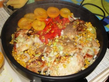 Recept Kuřecí filátka na roštu s broskví