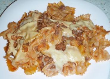 Recept Zapečené těstoviny s mletým masem