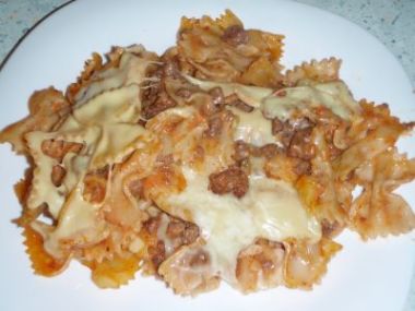 Recept Zapečené těstoviny s mletým masem
