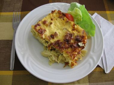 Recept Těstoviny zapečené s kuřecím masem