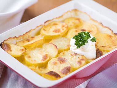 Recept Masová nádivka zapečená v bramborách