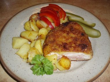 Recept Řízky plněné uzeným masem