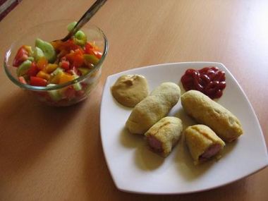 Recept Smažené párky v bramborovém těstě