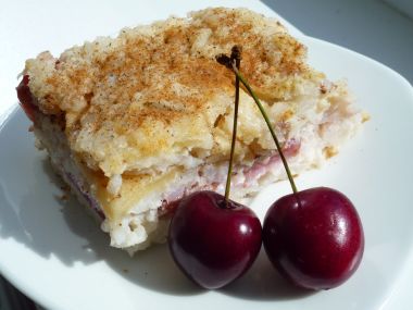 Recept Višňový krupicový nákyp