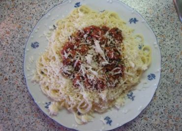 Špagety s hovězím masem