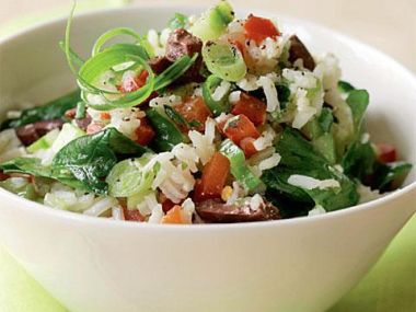 Rýžový salát s olivami