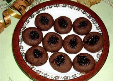Kakaové důlkové koláčky