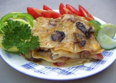 Houbové lasagne