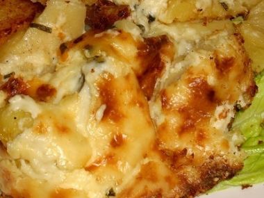 Zapečené brambory s květákem