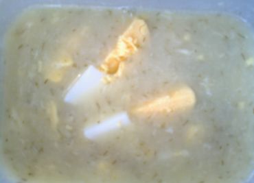 Koprová polévka s vařenými vejci