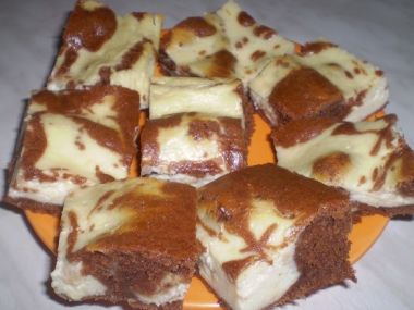 Kakaová buchta s tvarohem