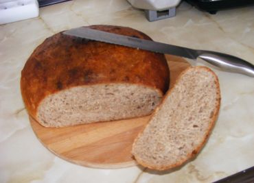 Ošatkový domácí chleba- celozrnný