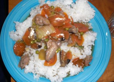 Kuřecí se zeleninou a houbami shitake
