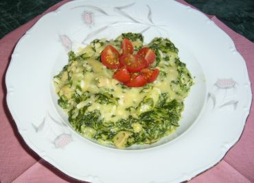 Kuřecí se špenátovými gnocchi