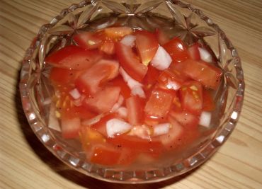 Rajčatový salát na dělenou stravu