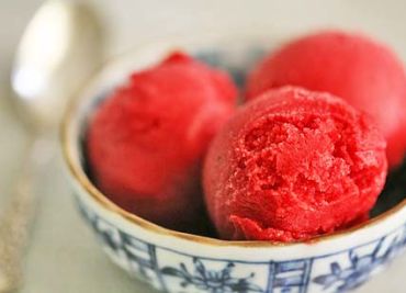 Jahodový sorbet