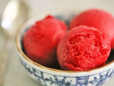 Jahodový sorbet