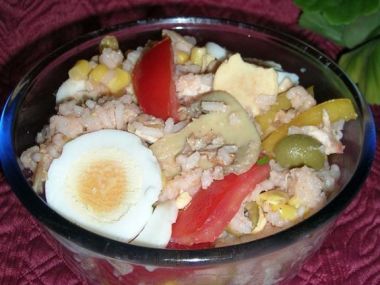 Salát-rýžový s vejci