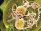 Recept Krémová špenátová polévka s vejcem