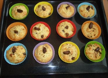 Tvarohové muffiny s kousky čokolády