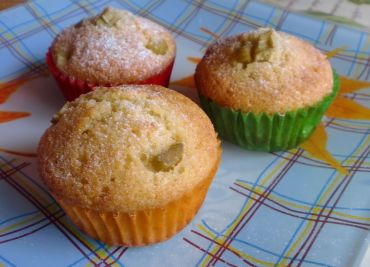 Rebarborovo-vanilkové muffinky