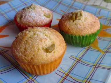Rebarborovo-vanilkové muffinky