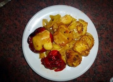 Paprikové kytičky s bramborami