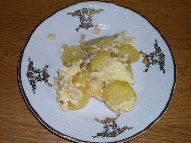 Smetanové brambory s vepřovým masem