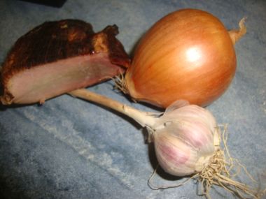 Hovězí na česneku,rýže